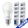 SADA 10 KS ŽIAROVEJ SVETLOSTI PHILIPS LED E27 10W = 75W 1055lm Teplá LED žiarovka 2700K