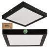 LED stropní svítidlo pro přisazenou montáž 24W 2640lm 4000K Černý čtverec