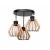 Stropná závesná lampa 3xe27 diamond wood
