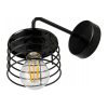 Nástenná lampa LED LOFT edison čierna 1xe27