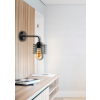 Nástenná lampa LED LOFT edison čierna 1xe27