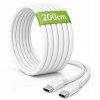 2M sieťový kábel usb-c - usb-c 20W biely na nabíjanie a prenos dát