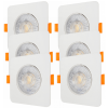 6x halogénové LED stropné zapustené CCT svietidlo