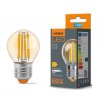 LED žiarovka filament AMBER - E27 - 6W - G45 - teplá biela