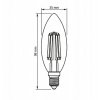 LED žiarovka filament - E14 - 6W - sviečka - teplá biela