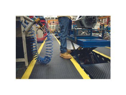 DECKPLATE metráž (Barva černá/žlutá, Velikost šíře 1,2m)