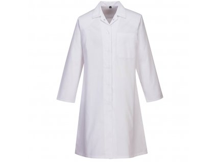 Food Industry Women's 1 Pocket Coat (Barva White, Velikost L)