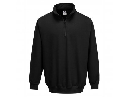 Sorrento 1/4 Zip Neck Sweatshirt (Barva Black, Velikost L)