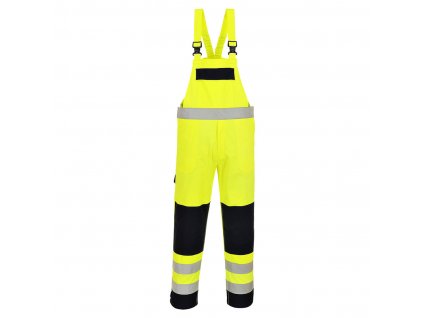 Bizflame Work Hi-Vis Multi-Norm Contrast FR Bib and Brace (Barva Yellow/Navy, Velikost L)