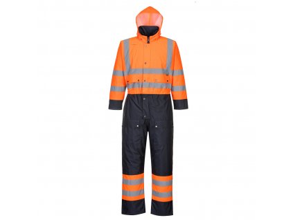 Hi-Vis Contrast Winter Coverall (Barva Orange/Navy, Velikost 4XL)