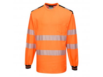 PW3 Hi-Vis Cotton Comfort T-Shirt L/S (Barva Orange/Black, Velikost 4XL)
