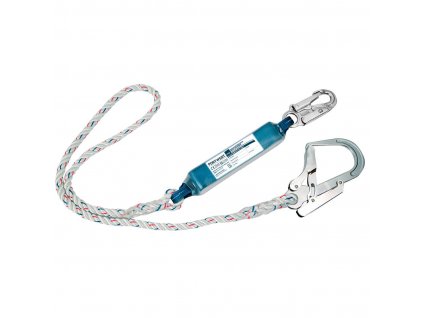 Single 1.8m Lanyard With Shock Absorber (Barva White)