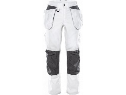 Bavlněné kalhoty dámské 259 BM (Velikost 34, Barva White)
