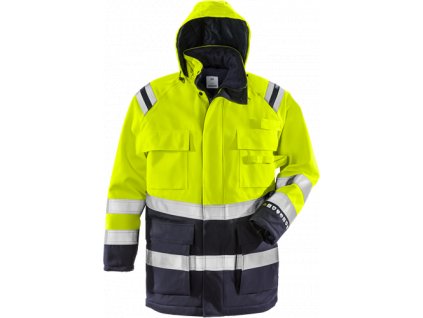 Nehořlavý výstražný zimní kabát tř. 3 4086 ATHR (Velikost 2XS, Barva Hi-Vis Yellow/Navy)