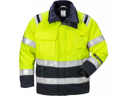 Nehořlavá výstražná zimní bunda tř. 3 4185 ATHS (Velikost XS, Barva Hi-Vis Yellow/Navy)