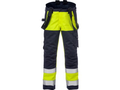 Výstražné zimní kalhoty s ochranou proti plamenům tř. 2 2588 FLAM (Velikost XS, Barva Hi-Vis Yellow/Navy)