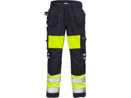 Výstražné dámské pracovní kalhoty Flamestat tř. 1 2777 ATHS (Velikost 34, Barva Hi-Vis Yellow/Navy)