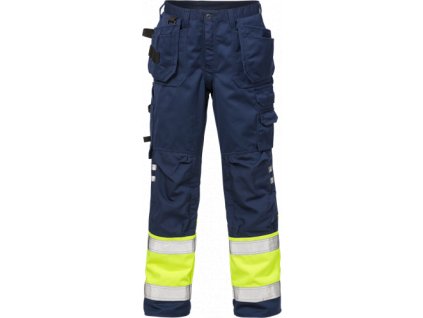 Výstražné řemeslnické kalhoty tř. 1 2029 PLU (Velikost C44, Barva Hi-Vis Yellow/Navy)