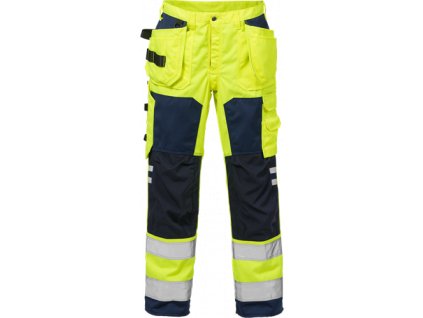 Výstražné řemeslnické kalhoty tř. 2 2025 PLU (Velikost C44, Barva Hi-Vis Yellow/Navy)