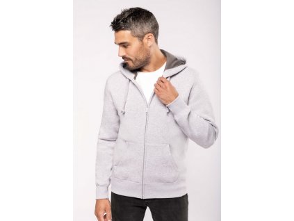 Mikina s kapucí a zipem unisex (Barva Light Royal Blue, Rozměr 77/63, Velikost XL)