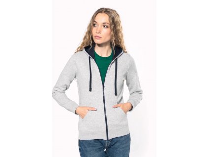 Dámská mikina s kontrastní kapucí Contrast Hooded Sweatshirt