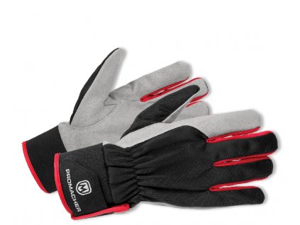 CARPOS VELCRO Gloves grey/red (12 pcs)