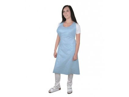 Jednorázová PE zástěra ARDON®LAURA vel. uni (100 ks) modrá (Velikost (70 x 120 cm) - Bal. = 100 ks)
