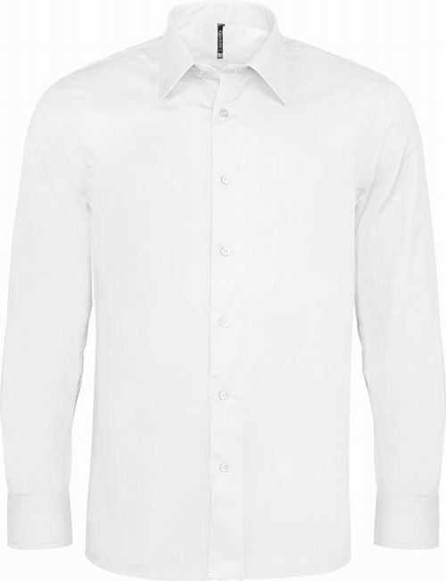 Pánská strečová košile s dlouhým rukávem K529 Velikost: S, Barva: 00 - bílá