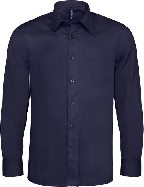 Pánská strečová košile s dlouhým rukávem K529 Velikost: S, Barva: 02 - námořní modrá