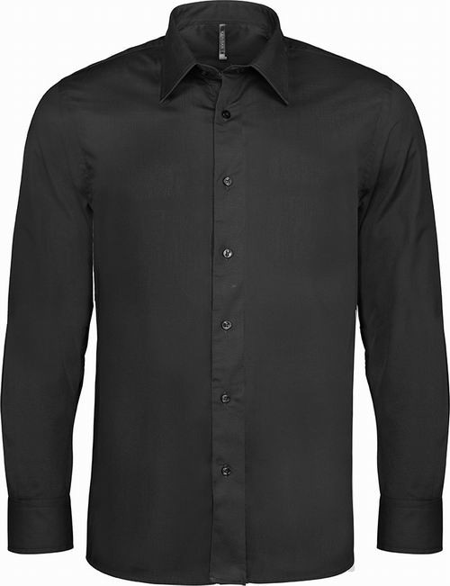 Pánská strečová košile s dlouhým rukávem K529 Velikost: XL, Barva: 01 - černá