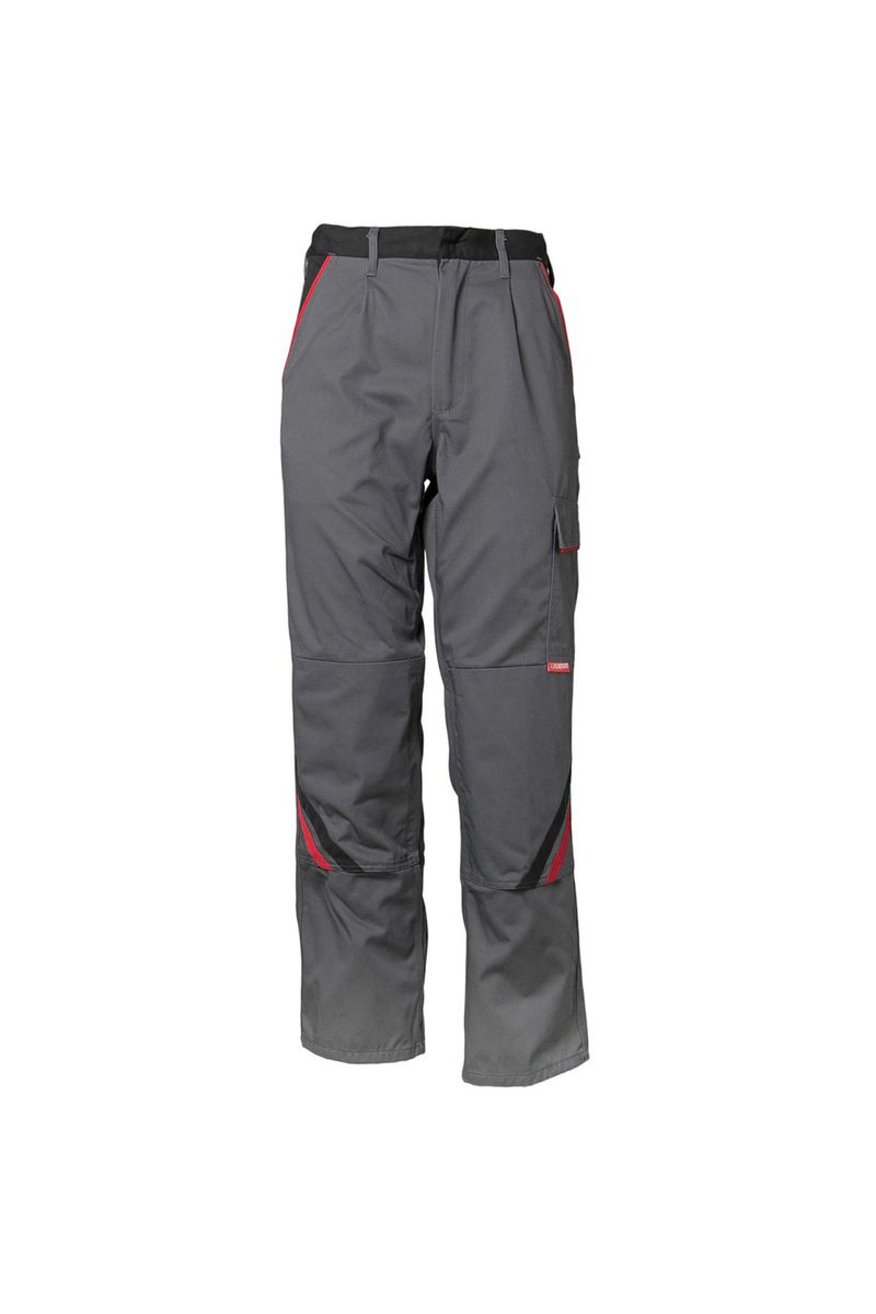 Pracovní kalhoty HIGHLINE pas Velikost: 64, Barva: břidlicová/černá/červená