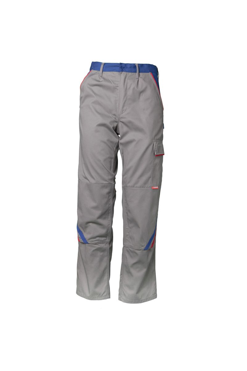 Pracovní kalhoty HIGHLINE pas Velikost: 38, Barva: stříbrná/modrá/červená
