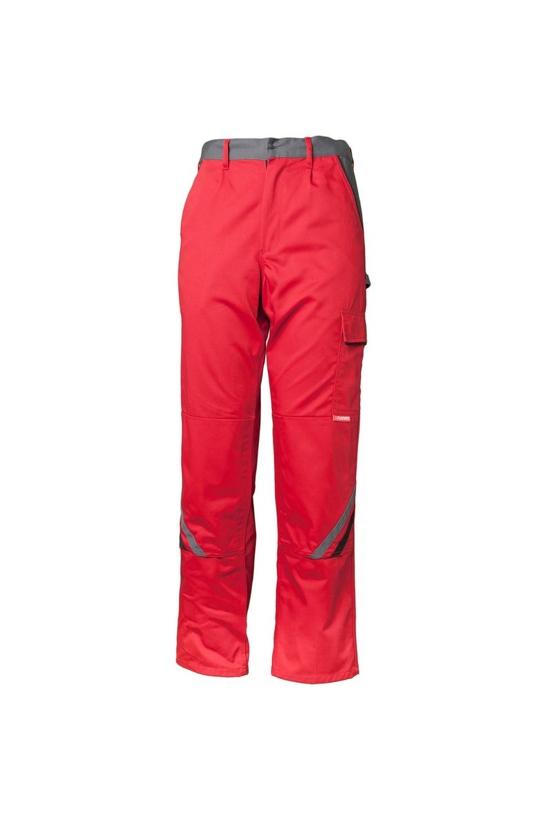 Pracovní kalhoty HIGHLINE pas Velikost: 64, Barva: červená/břidlicová/černá