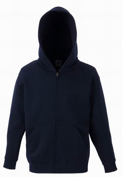 Dětská mikina Premium Hooded s kapucí a zipem F620350 Velikost: 7/8, Barva: 02 - námořní modrá