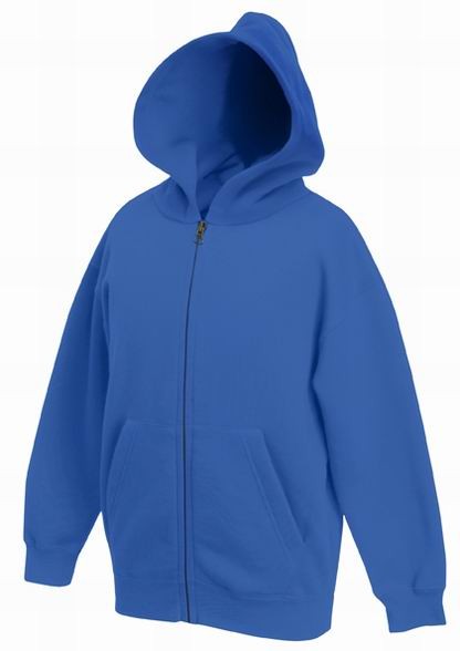 Dětská mikina Premium Hooded s kapucí a zipem F620350 Velikost: 9/11, Barva: 05 - královská modrá