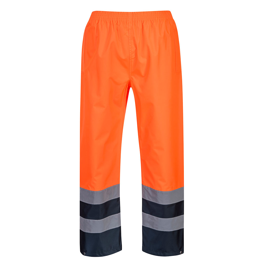 S486 - Dvoubarevné kalhoty Hi-Vis Traffic Velikost: S, Barva: oranžová/tm.modrá
