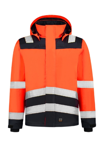 T51 Midi Parka High Vis Bicolor Pracovní bunda unisex Velikost: M, Varianta: fluorescenční oranžová