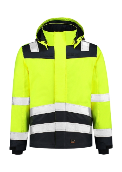 T51 Midi Parka High Vis Bicolor Pracovní bunda unisex Velikost: M, Varianta: fluorescenční žlutá