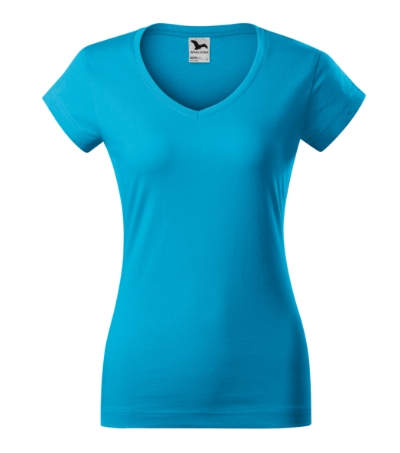 162 Fit V-neck Tričko dámské Velikost: XL, Varianta: tyrkysová