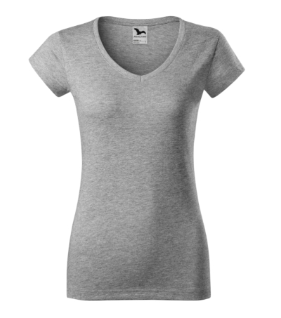 162 Fit V-neck Tričko dámské Velikost: XL, Varianta: tmavě šedý melír