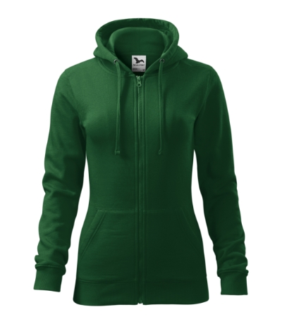 411 Trendy Zipper Mikina dámská Velikost: XL, Varianta: lahvově zelená