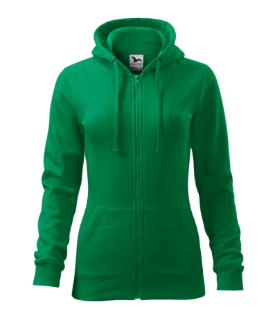 411 Trendy Zipper Mikina dámská Velikost: XL, Varianta: středně zelená
