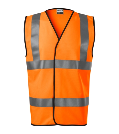 9V3 HV Bright Bezpečnostní vesta unisex Velikost: 2XL, Varianta: fluorescenční oranžová