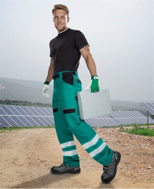 Reflexní kalhoty pas COOL TREND Velikost: 64, Barva: zelené