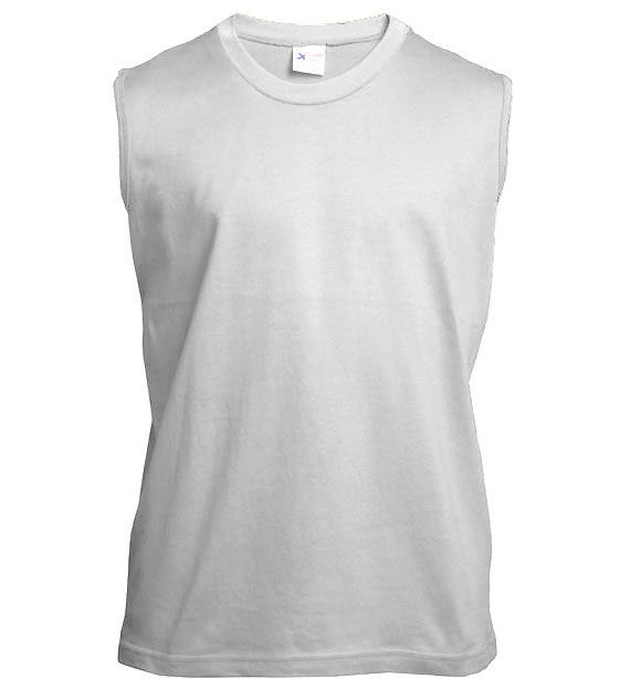 Pánské triko bez rukávů S61 Velikost: L, Barva: 00 - bílá