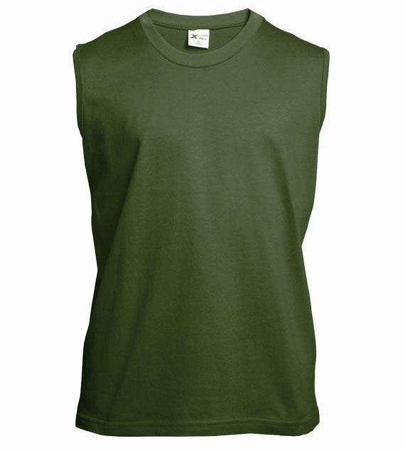 Pánské triko bez rukávů S61 Velikost: XXL, Barva: 06 - lahvově zelená