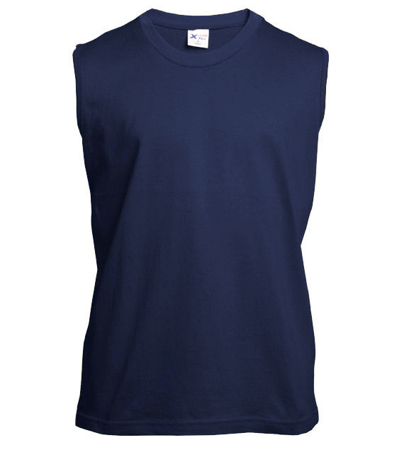 Pánské triko bez rukávů S61 Velikost: XXL, Barva: 02 - námořní modrá