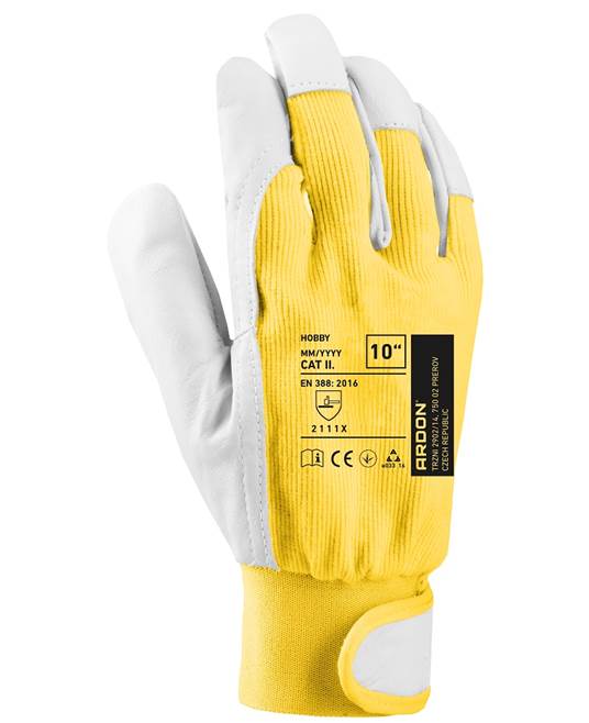 Kombinované rukavice ARDON®HOBBY - s prodejní etiketou Velikost: 11