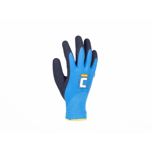 TETRAX WINTER rukavice nylon. latex. Velikost: 8, Barva: modrá/černá