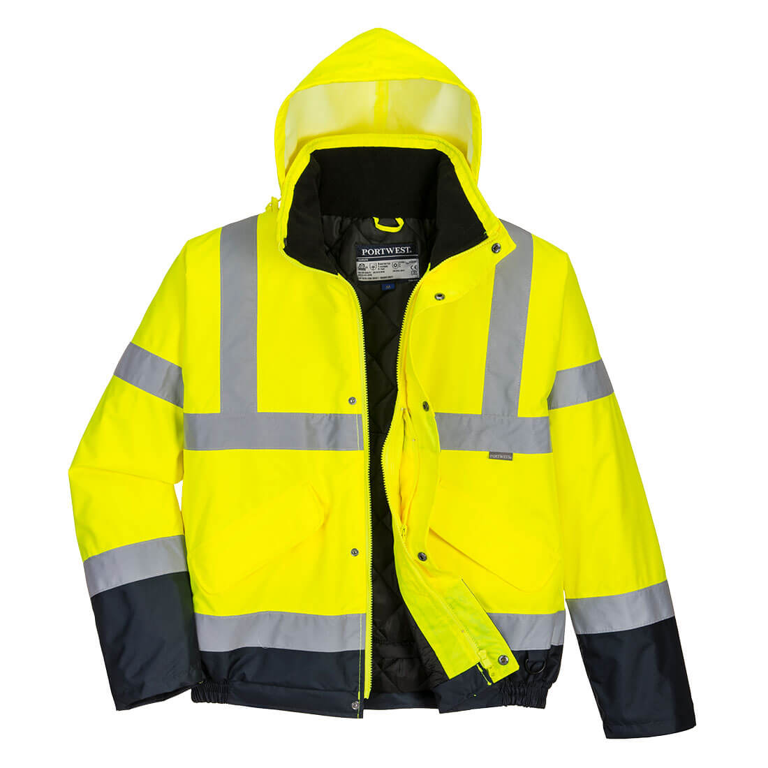 Hi-Vis 2-Tone Bomber Jacket S266 Velikost: XS, Barva: Yellow/Navy